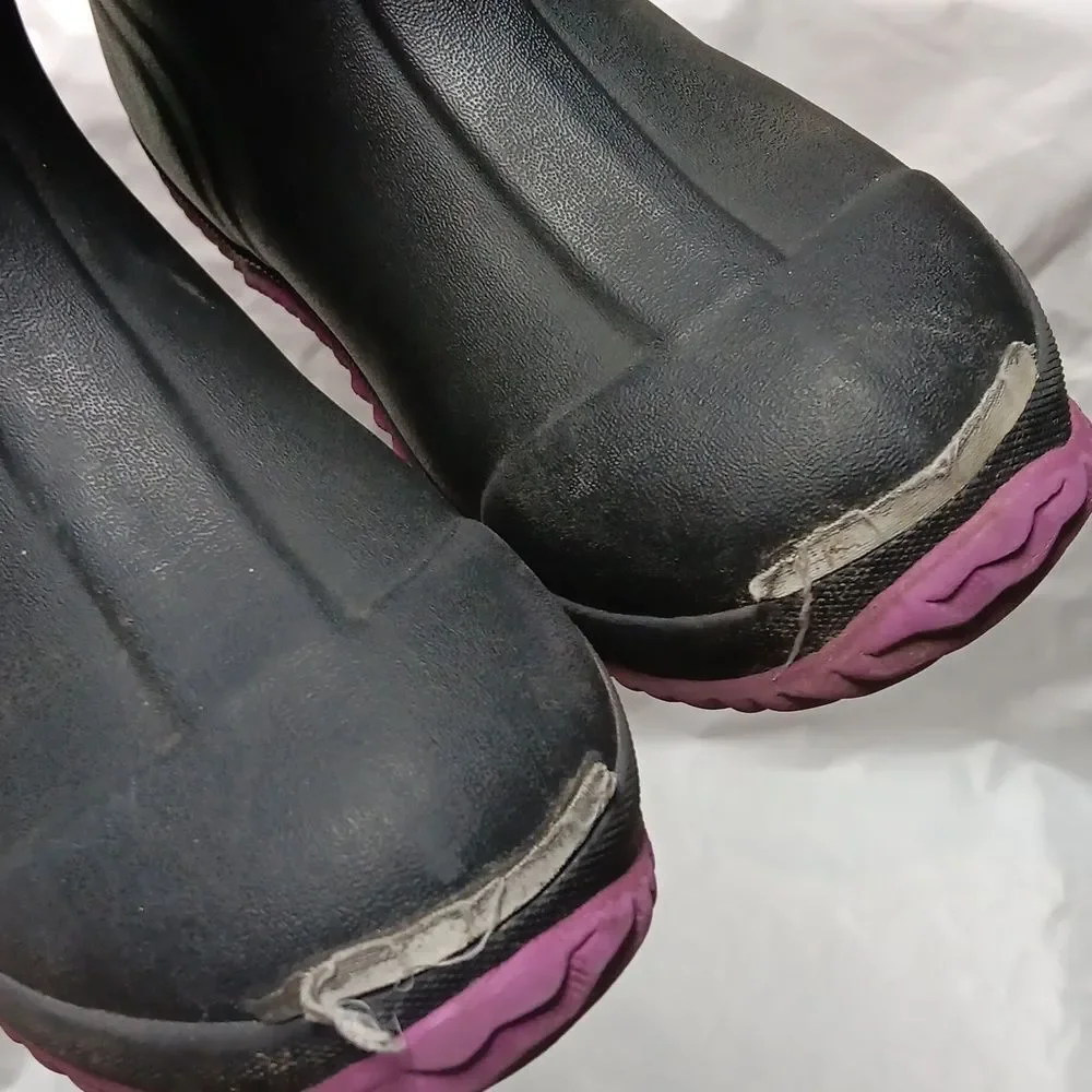 Muds Noble Outfitters Kids' Black and Purple Rain & Snow Boots Youth Size 2